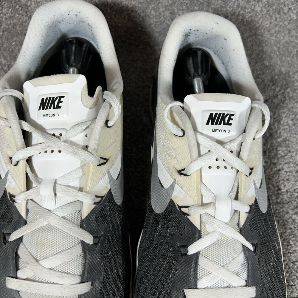 NIKE Metcon 3 852928-005 Men's Size 15 Black White Cross Training Shoes Used - Picture 5 of 14